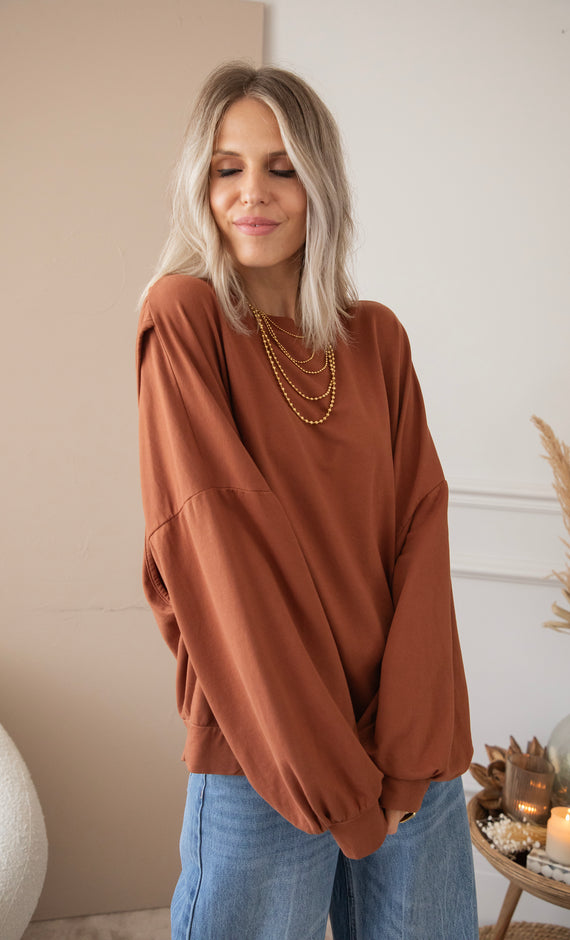 Pullover - Open Minded - Karamell