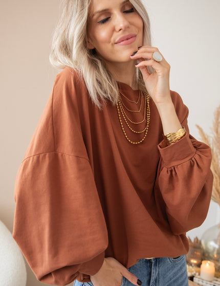 Pullover - Open Minded - Karamell