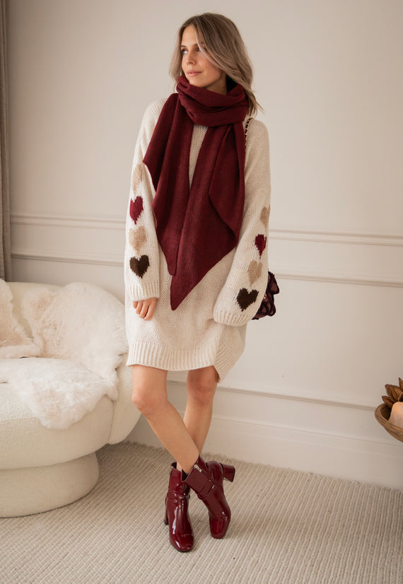 Schal - Hold Me Close - Bordeaux