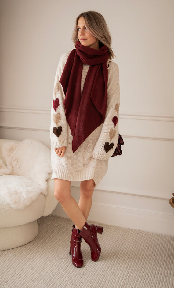 Schal - Hold Me Close - Bordeaux