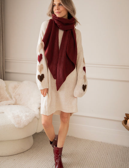 Heart On My Sleeve Café Au Lait - Sweater Dress