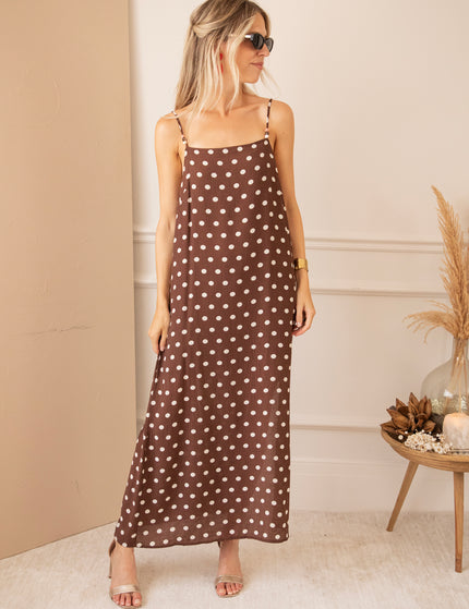 Maxikleid - Dream Beads & Dots - Braun/Beige