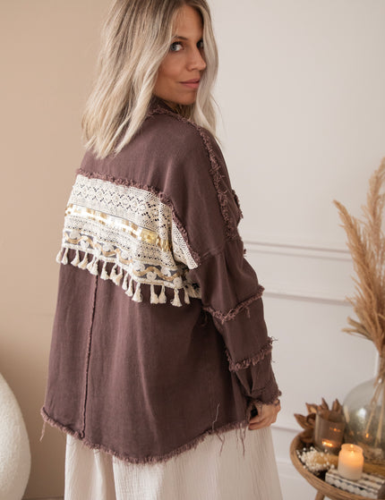 Jacke - Boho Back - Braun
