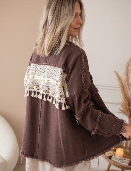 Jacke - Boho Back - Braun