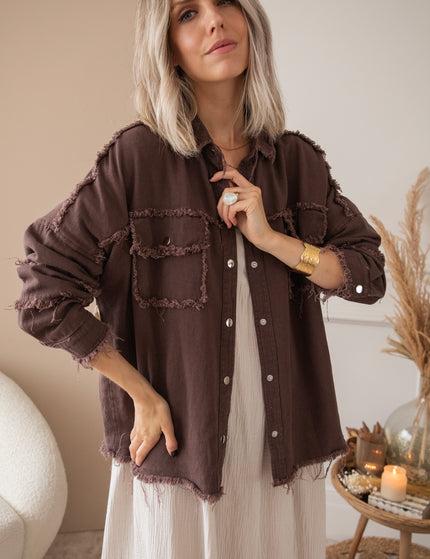 Jacke - Boho Back - Braun