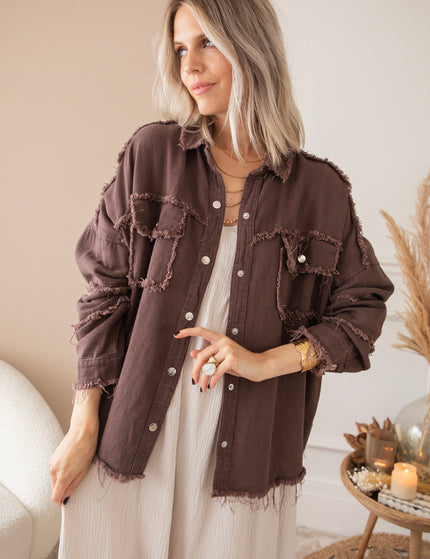 Jacke - Boho Back - Braun
