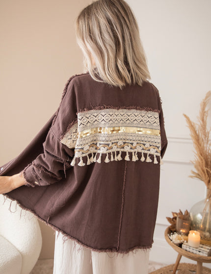 Jacke - Boho Back - Braun
