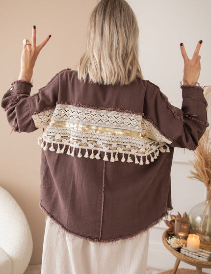 Jacke - Boho Back - Braun