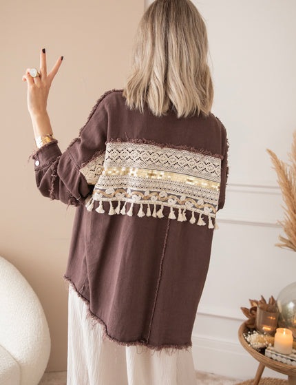Jacke - Boho Back - Braun