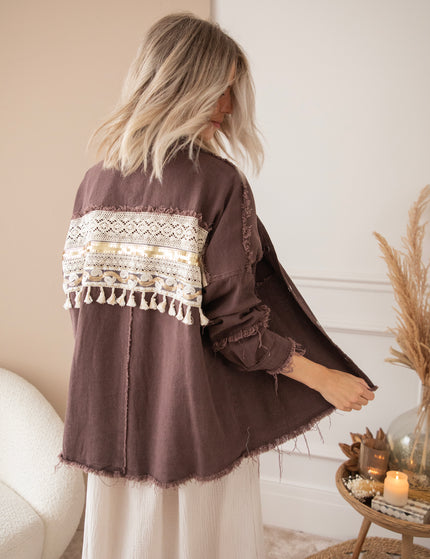 Jacke - Boho Back - Braun