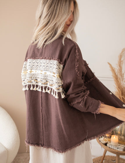 Jacke - Boho Back - Braun