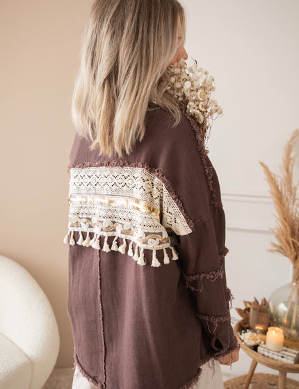 Jacke - Boho Back - Braun