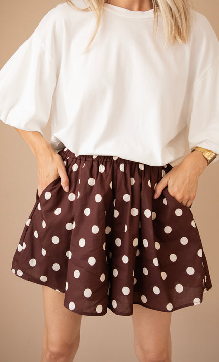 Shorts - Polly Dots - Schoko/Beige