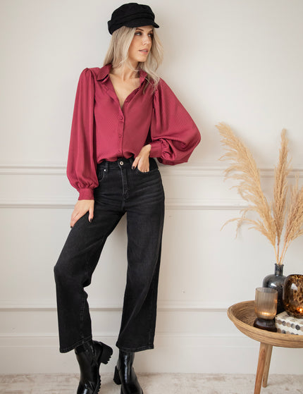 Sophisticated Stripes Plum - Blouse