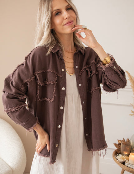 Jacke - Boho Back - Braun