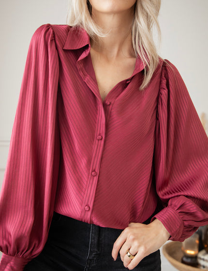 Sophisticated Stripes Plum - Blouse