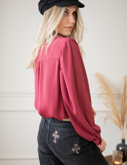 Sophisticated Stripes Plum - Blouse