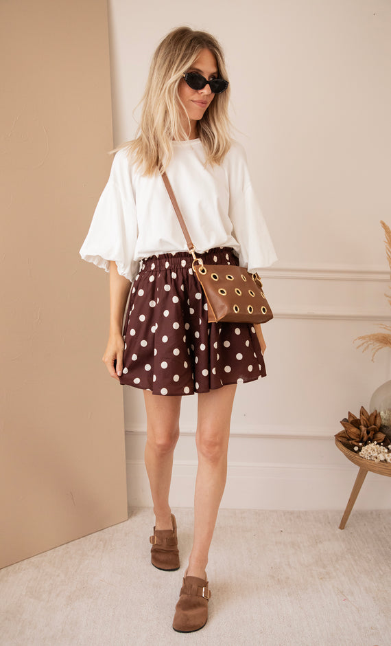 Polly Dots Choco/Beige - Short