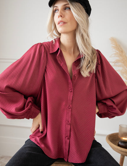 Sophisticated Stripes Plum - Blouse