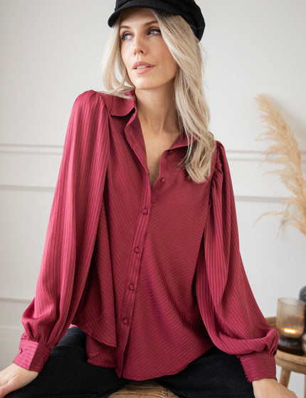 Sophisticated Stripes Plum - Blouse