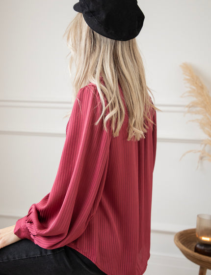 Sophisticated Stripes Plum - Blouse