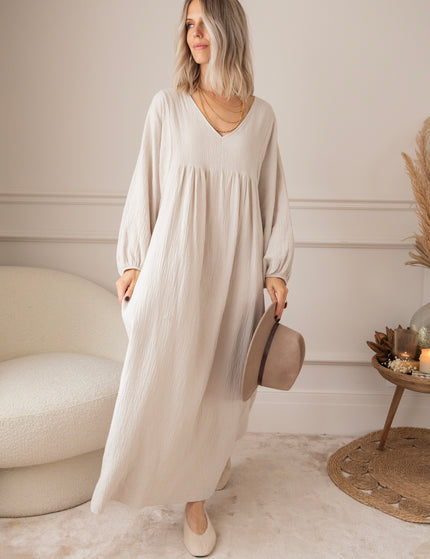 Maxikleid - Maud Tetra - Beige
