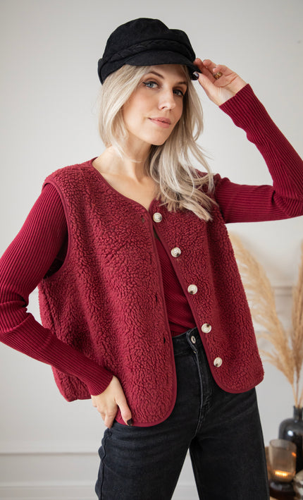 Sending Teddy Love Burgundy - Vest