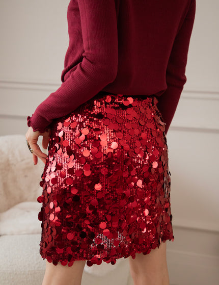 Cute Collar Ruches Burgundy - Longsleeve