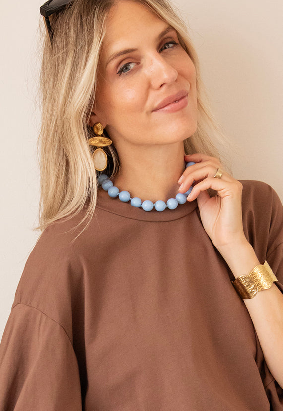 Dolce Bead Baby Blue - Necklace