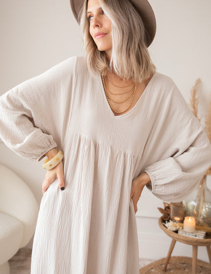 Maxikleid - Maud Tetra - Beige