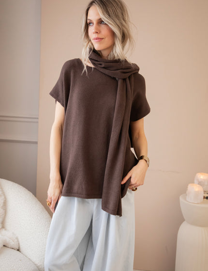 Mavy Scarf Choco - Trui