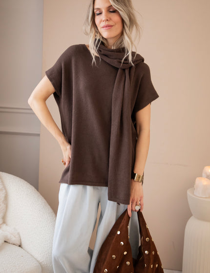 Mavy Scarf Choco - Trui