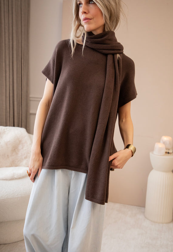 Mavy Scarf Choco - Trui