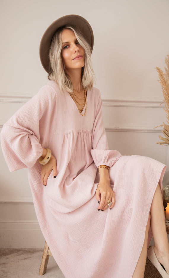 Maud Tetra Soft Pink - Maxi Dress