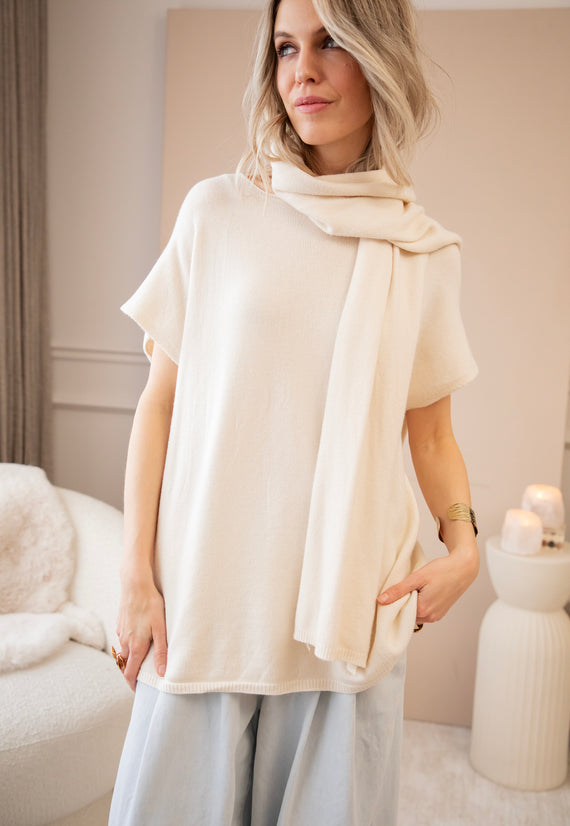 Mavy Scarf Beige - Trui