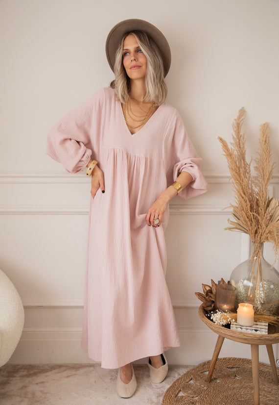 Maud Tetra Soft Pink - Maxi Dress