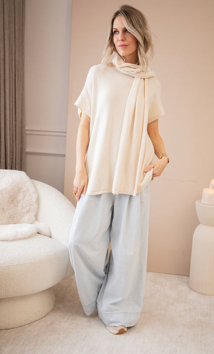 Mavy Scarf Beige - Trui