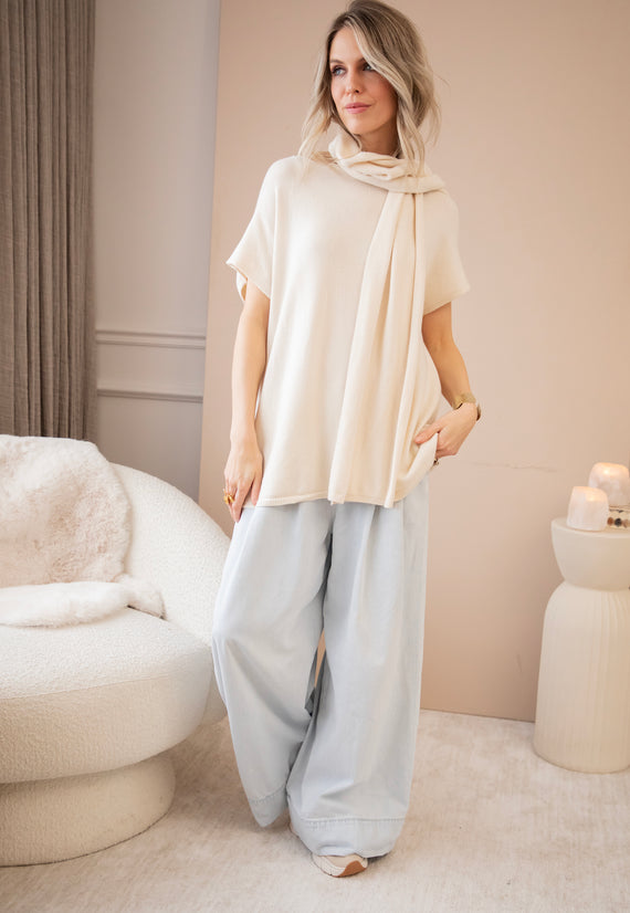 Mavy Scarf Beige - Trui