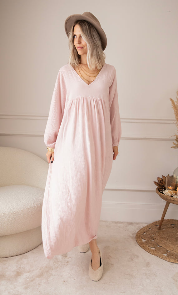 Maud Tetra Soft Pink - Maxi Dress
