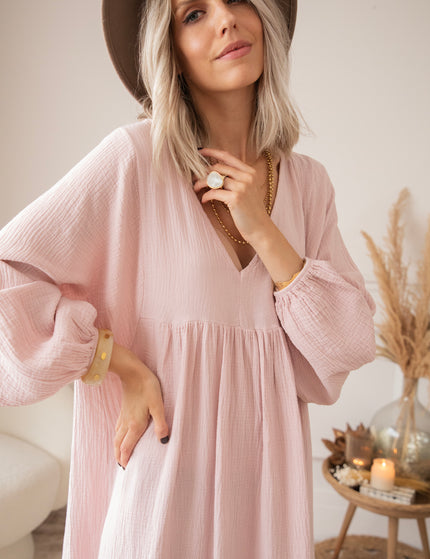 Maxikleid - Maud Tetra - Hellrosa