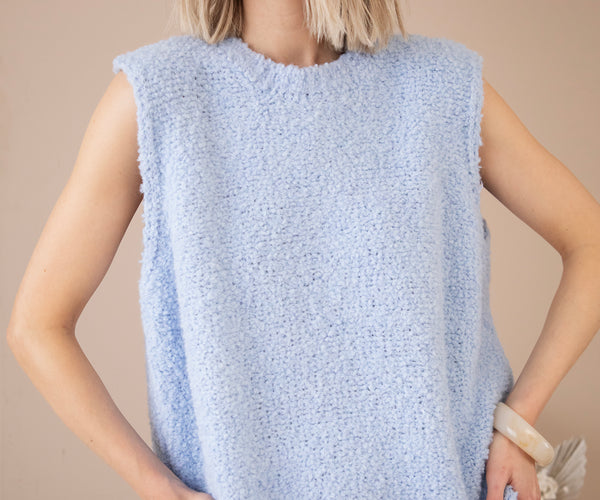 Amber Woolen Baby Blue - Debardeur