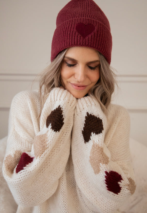 Mütze - Heart Melter - Bordeaux