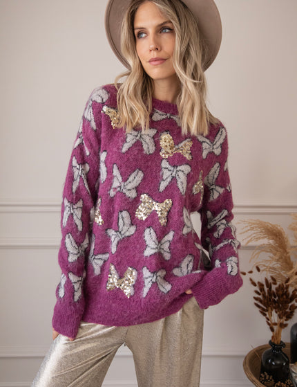 Pullover - Beautiful Bows - Lila