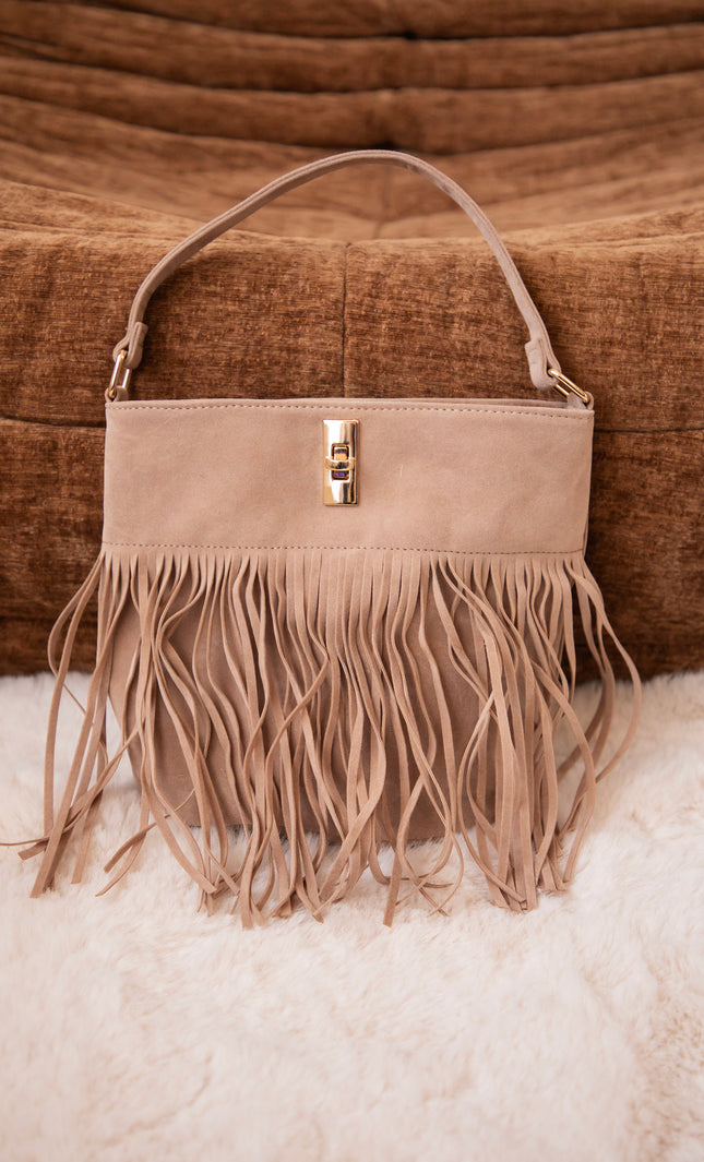 Fringe Fever Almond - Handbag