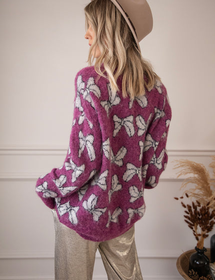 Beautiful Bows Purple - Sweater