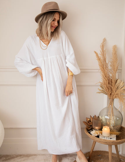Maud Tetra White - Maxi Jurk