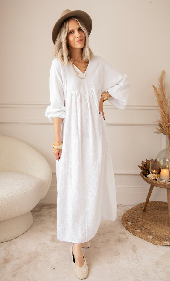 Maud Tetra White - Maxi Dress