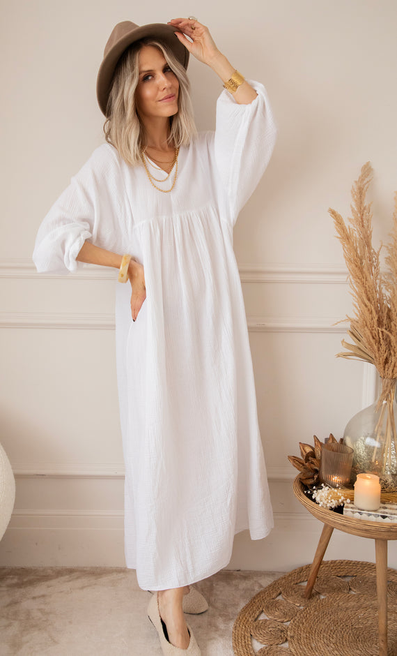 Maud Tetra White - Maxi Dress