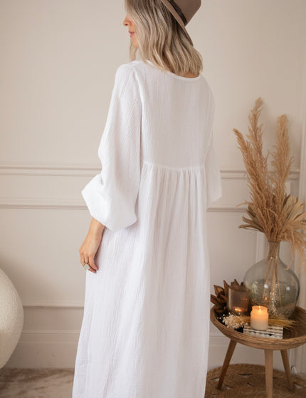Maud Tetra White - Maxi Jurk
