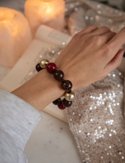 Royal Ball Bordeaux/Gold - Armband